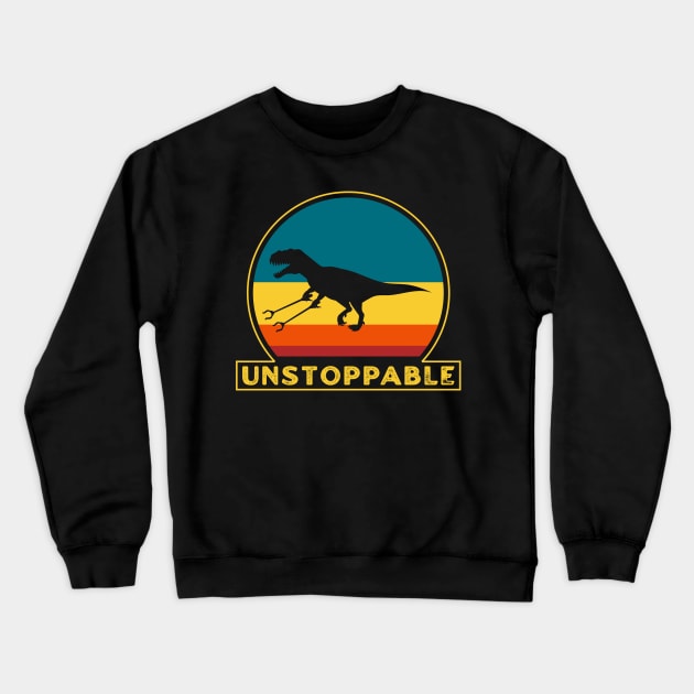 Unstoppable T Rex With Grabbers Long Arms Crewneck Sweatshirt by dentikanys